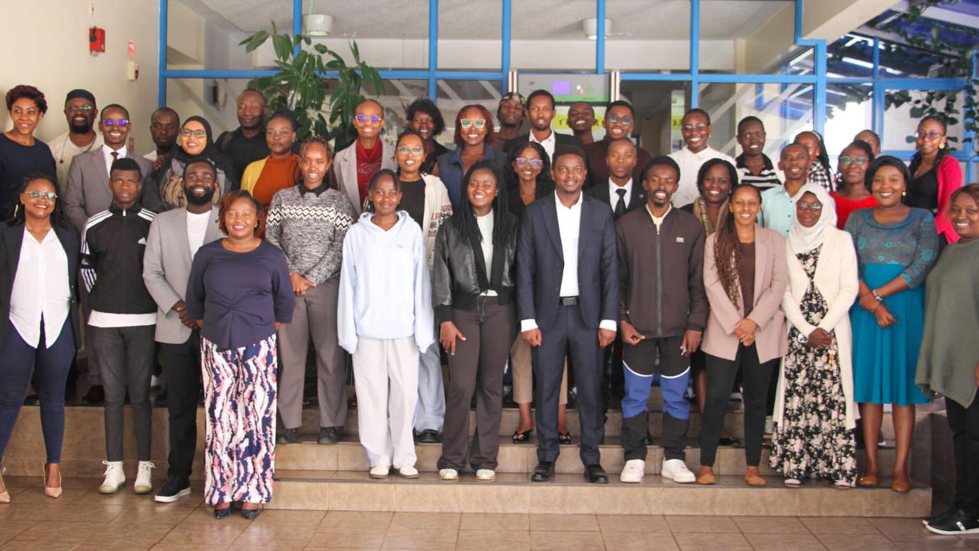 Group of people posing outdoors during the International Youth Day 2026 Dialogue in Kenya.