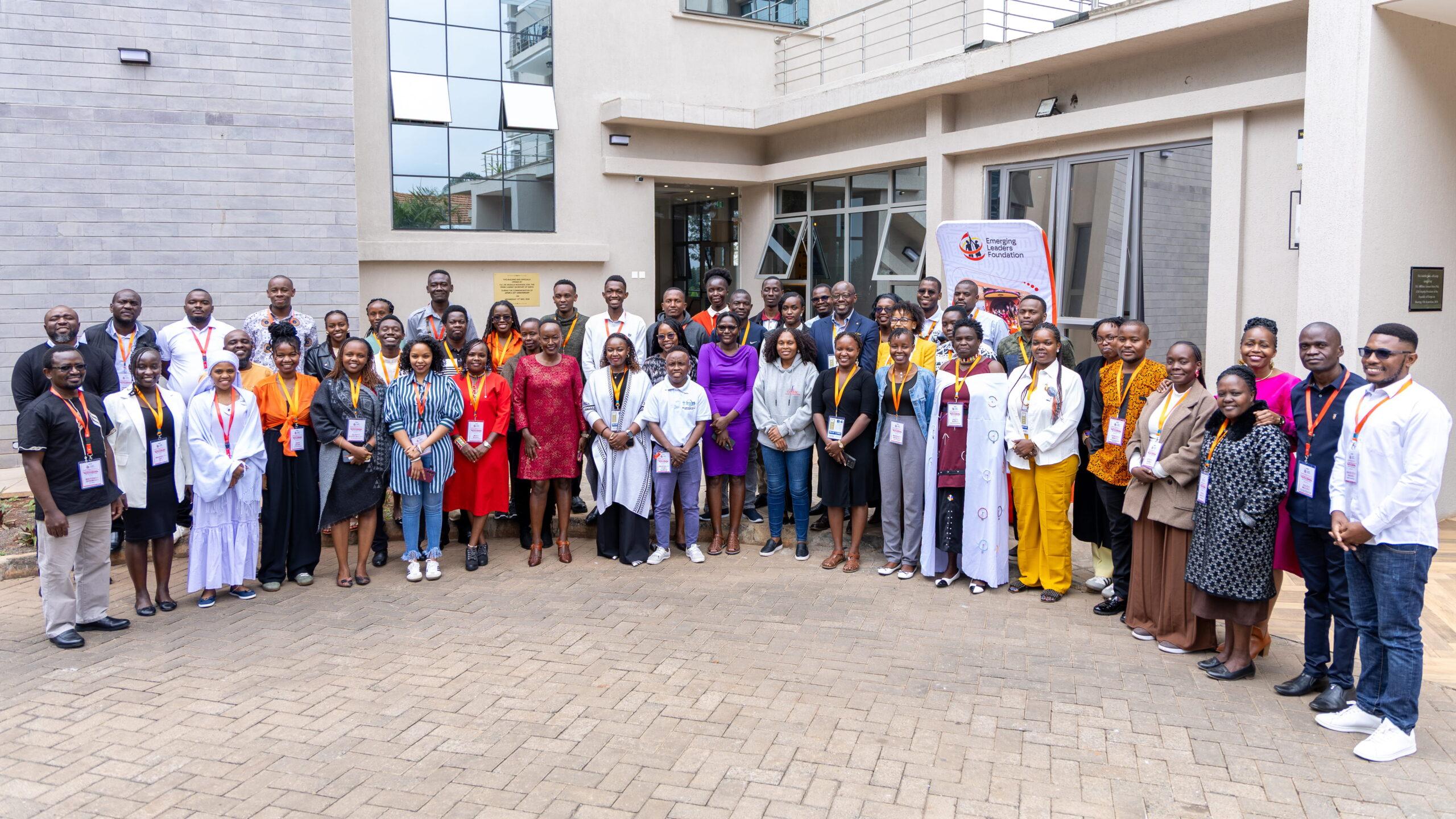 Group photo of participants gathered outside the venue during the Youth Organisations Strengthening Forum and VirtueLead Exhibition, held on 22–23 July 2026.